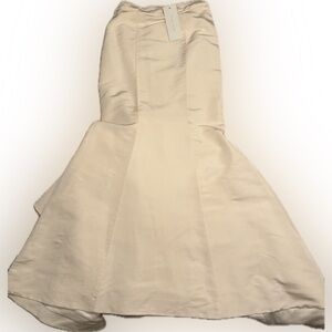 NWT Monique Lhuillier Estelle Cream Mermaid Skirt size 10